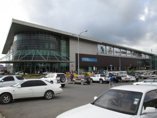 Front of the Vision City mall copies the country's Parliament building.