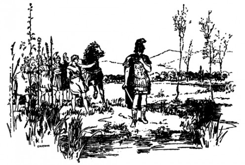 Caesar before crossing the Rubicon
