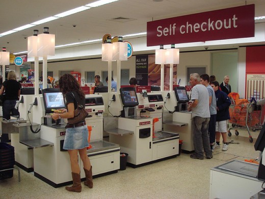 Cashiers are important even in a self-checkout area.