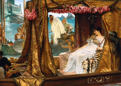 Mark Antony meeting Cleopatra 