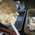 Pour into greased pans Pour into greased pans