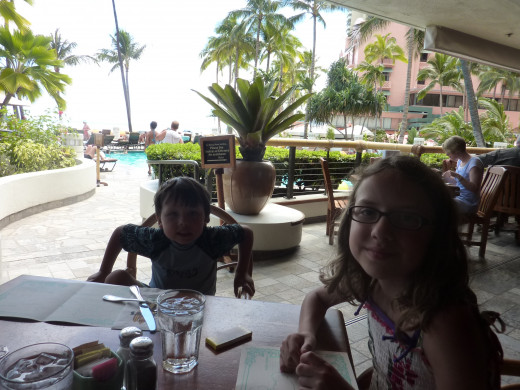 Wonderful sit down beach side Waikiki lunch. Splurged a little on this meal, but not an arm and a leg and well worth it.