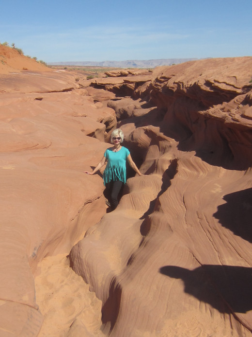 Exiting Lower Antelope Canyon