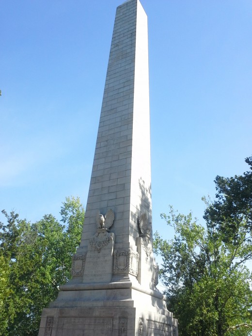 This monument is a modern addition to the site. The 1907 obelisk commemorates the 300th anniversary of Jamestowne. 