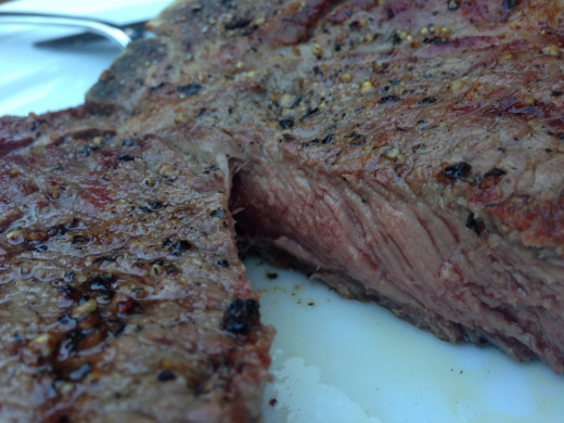 Medium-rare steak