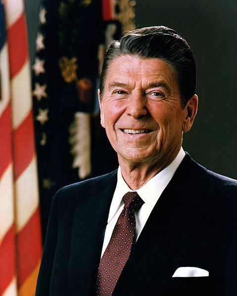 The Gipper, 33rd governor of the state of California, did the deed!