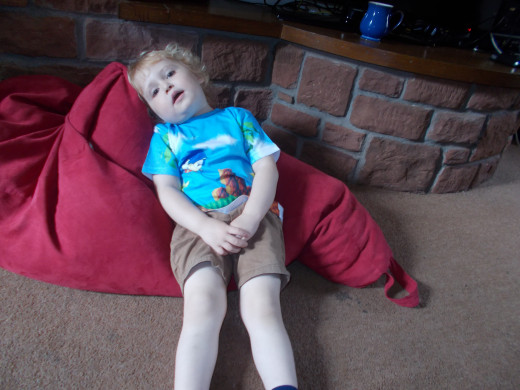 Aaah!   All to much for 3 yr old Jayden.