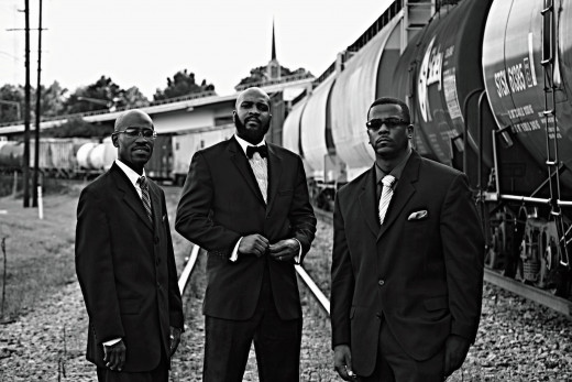 Pictured left to right are Reginald Johnson, Clarence  "C-Dubb" Williams and Fred Stallworth who started Divine Elements Entertainment in 2010. 