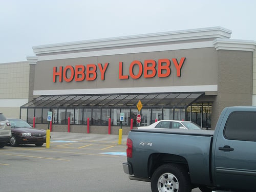 Hobby Lobby is an arts and crafts supply store 