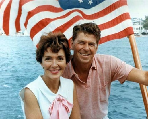 Ronald Reagan and wife Nancy, 1964