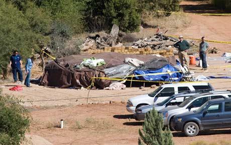 The scene at the Angel Valley retreat in Arizona where three people died in a so-called sweat ceremony in October of 2009.