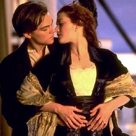 Rose and Jack on the Titanic