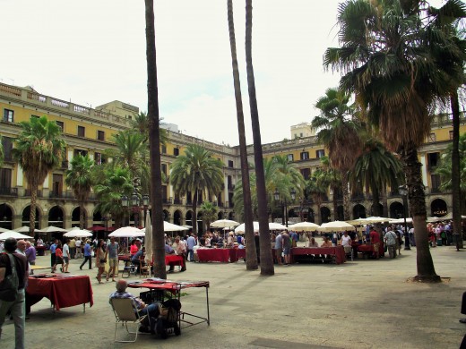 A plaza off Las Ramblas where my hostel was located.