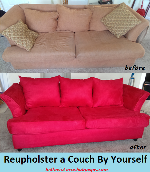 a beginner's guide to reupholstering a couch | dengarden
