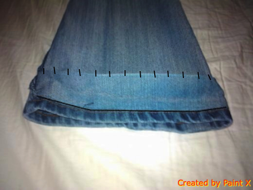 Last Step - illustrated the hems so they could be seen with ease