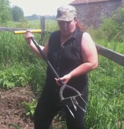 For small home gardens this garden cultivator/weed puller tool works extremely well for breaking up the compacted soil. 