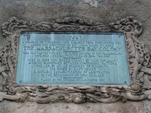 A plaque marking the original landing spot in 1623