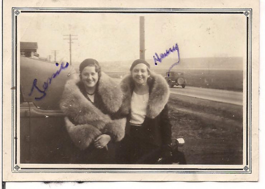 Jessie and her fellow pilot and close friend, Henrietta Faux, pose in fancy furs and dresses aside from their regular pilot suits (1930s) Jessie and her fellow pilot and close friend, Henrietta Faux, pose in fancy furs and dresses aside from their regular pilot suits (1930s)