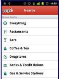 Yelp - an awesome location finder apps for iPhone 3g 
