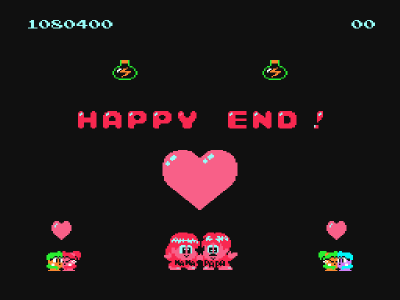 Yay! Happy End! Lol... C'mon Taito. Call someone in the United States and ask if Happy End is the right way to say it. Just pick a random number in the phonebook. Anyone will help you. How hard is it? C'mon!