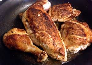 Chicken browned and ready for sauce