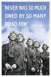 Royal Air Force poster, quoting Winston Churchill