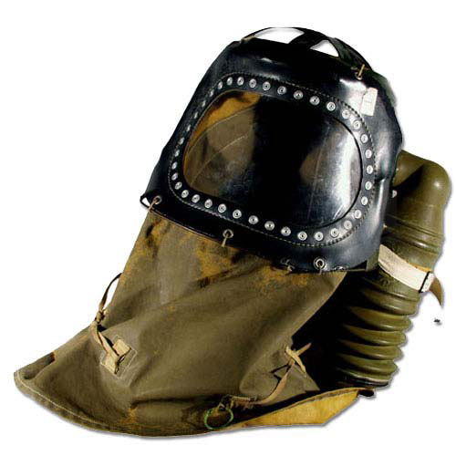 A gas mask for a baby - every civilian was issued with one. The baby went inside the whole mask.