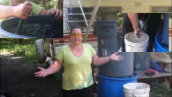 Rainwater Syphoning To Transfer Containers