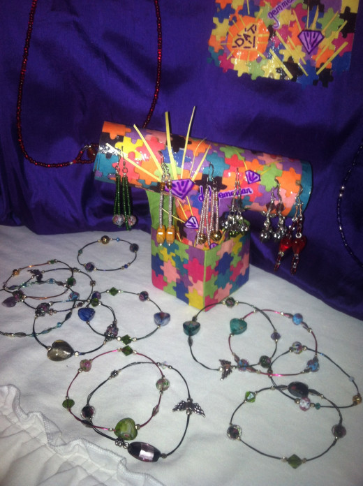 Some of the handmade jewelry I make.