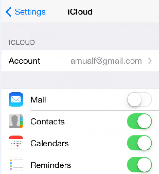 In this example, the iPhone is registered to amualf@gmail.com