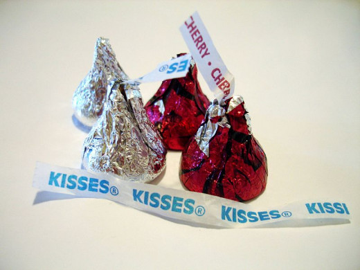 Milk Chocolate Hershey's Kisses and Cherry Cordial Hershey's Kisses