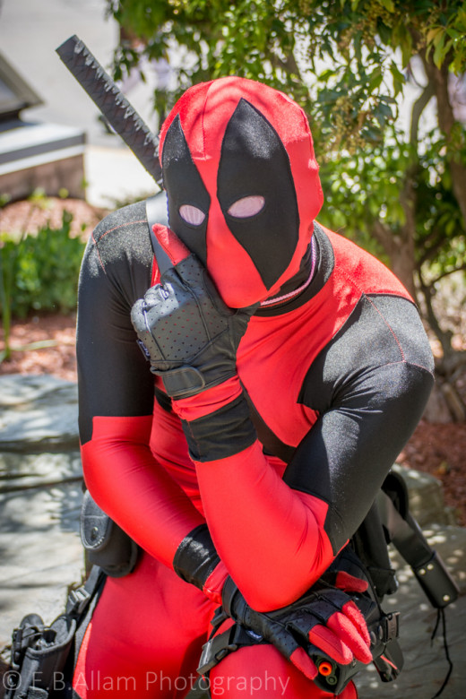 Deadpool trying his hand at modelling. 