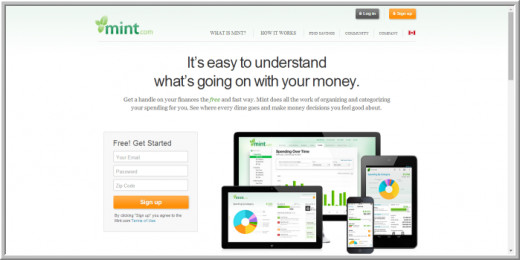 Screenshot of Mint.com