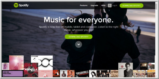 Screenshot of Spotify.com