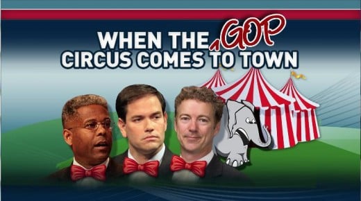 Then just three members of the Tea (obstructionist) Party