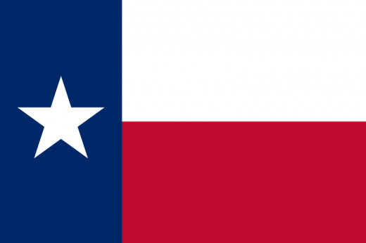 The state flag of Texas, which first appeared in 1839 when the state was an independent republic.