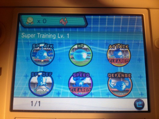 Super Training allows you to train your Pokemon's stats.