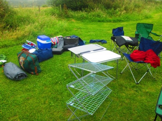 Take what you need and remember you need to get the car boot closed.