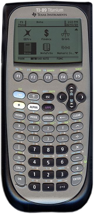 TI-89 calculator by Texas Instruments.
