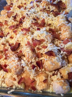 Super Easy Dinner Idea: Million Calorie Casserole with Tater Tots and Bacon