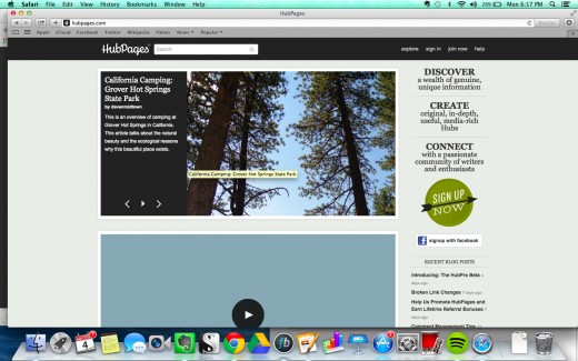 This is what it looks like if you capture the entire screen, rather than a selection. You can see my desktop menu underneath the browser.