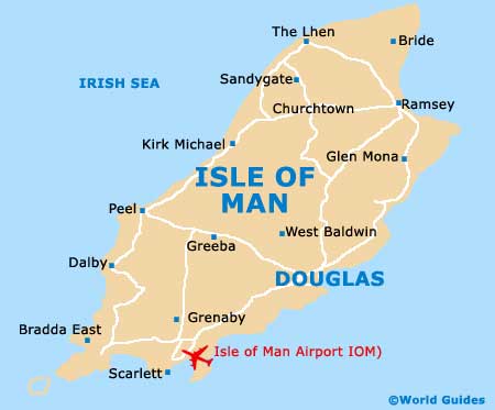 The Isle of Man today with Douglas as its capital city.