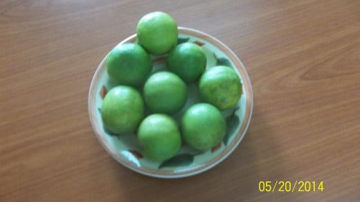 Fresh lime fruits