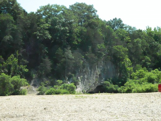 One of the bluffs lining the river