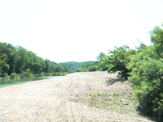 Looking downstream along Buffalo River