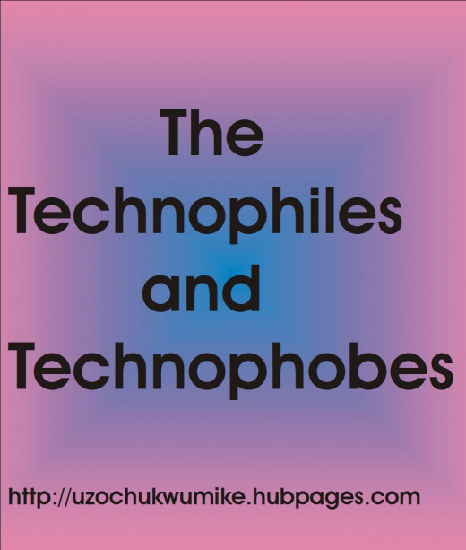 An illustration on the topic: technophiles and the technophobes. Who the technophiles  and the technophobes are. 
