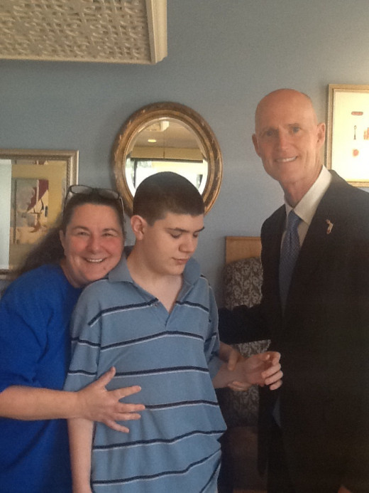 About a year and a half ago, me, Alex and Governor Rick Scott.