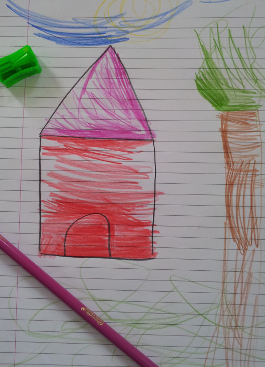 Four-year-olds image of a puppy house