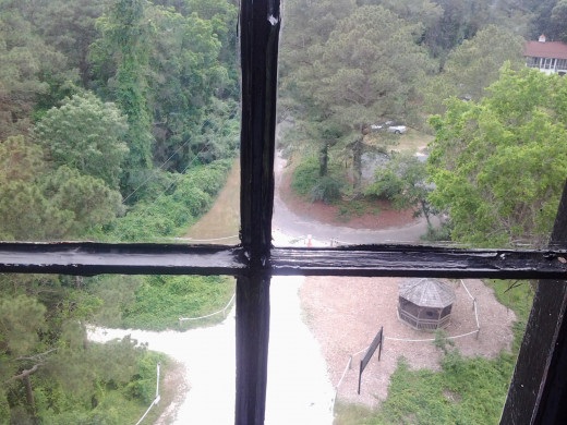 View from a window at the top of the Lighthouse.