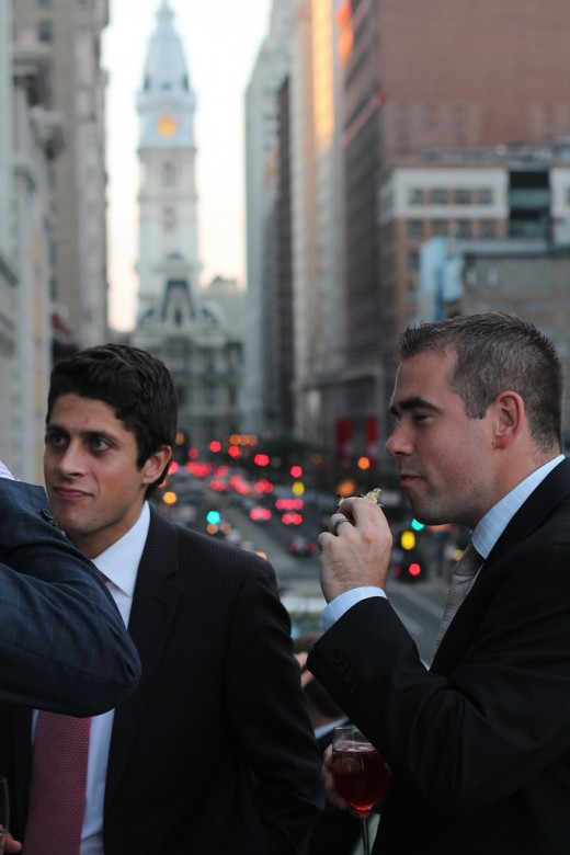 Friends hanging out in Philadelphia